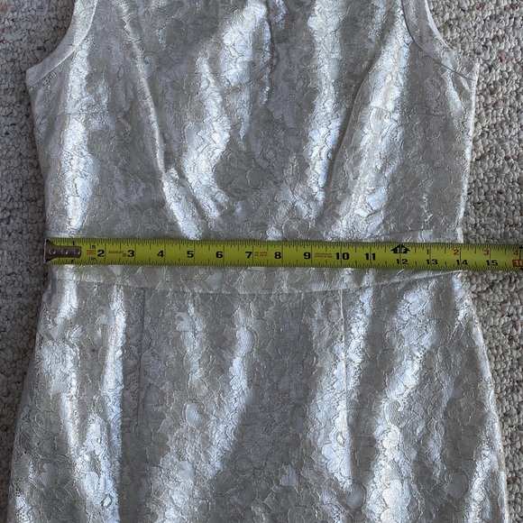 H&M white metallic dress gold flecks nwt bridal bride wedding - Picture 8 of 13